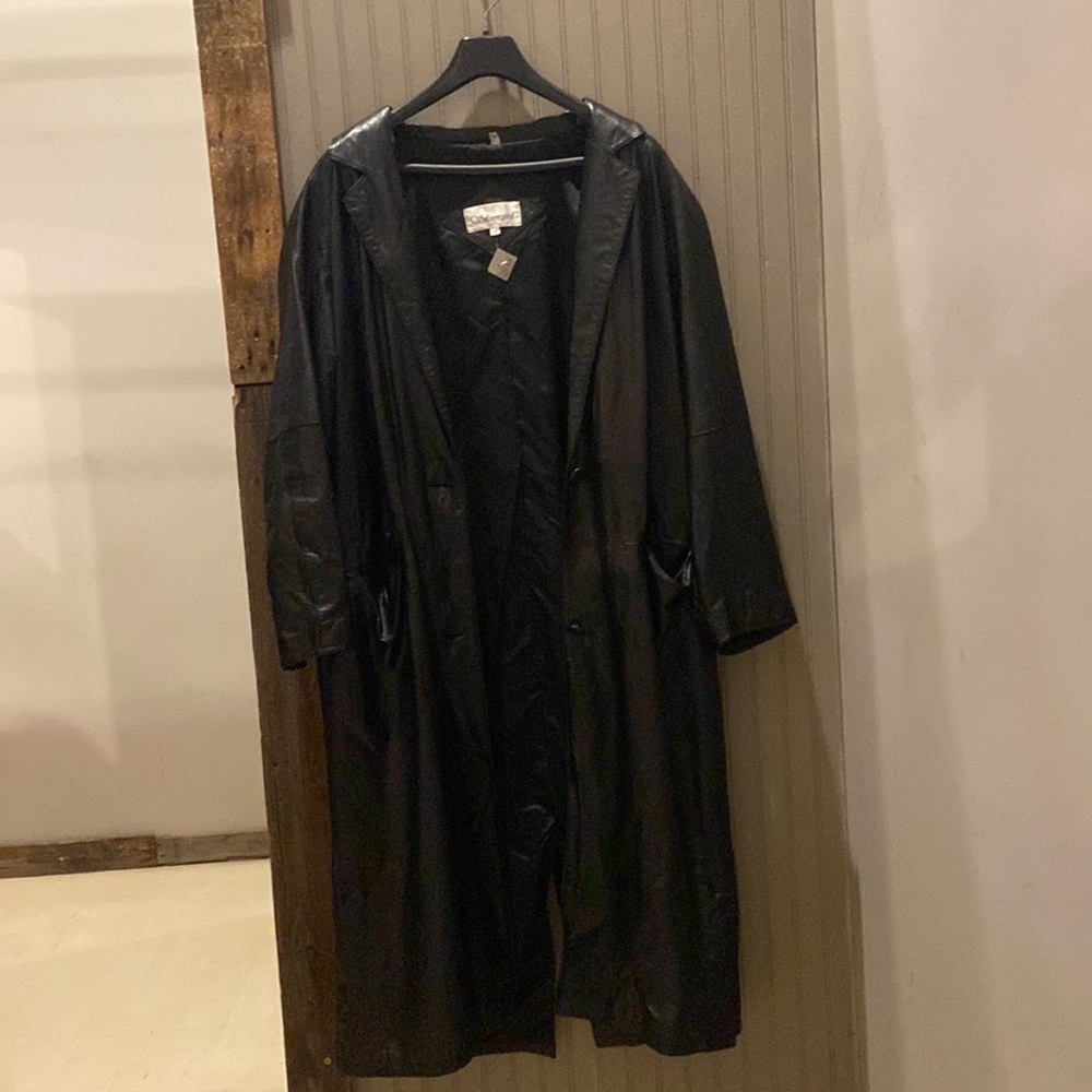 Silvercord Vintage 70’s Women Leather Trench Coat Size Large